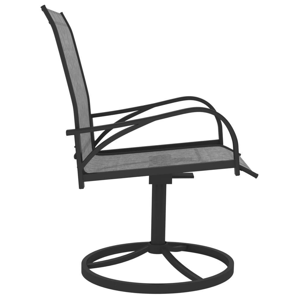 vidaXL Garden Swivel Chairs 2 pcs Textilene and Steel Grey