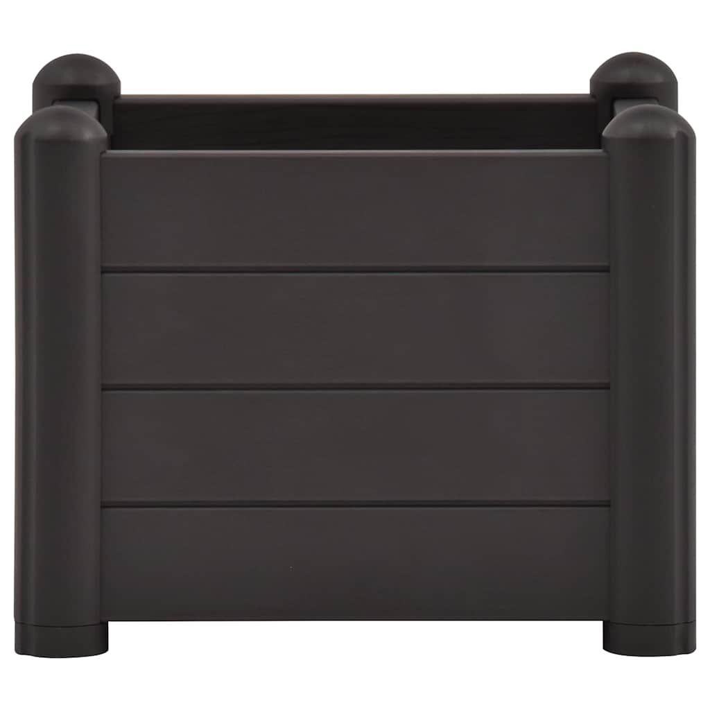 vidaXL Garden Raised Bed PP Anthracite 43x43x35 cm