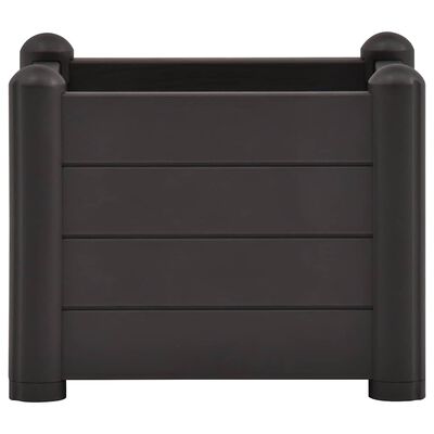 vidaXL Garden Raised Bed PP Anthracite 43x43x35 cm, anthracite vidaXL Garden Raised Bed PP Anthracite 43x43x35 cm
