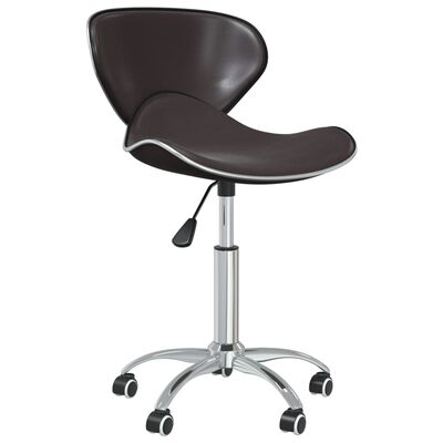 vidaXL Swivel Dining Chairs 2 pcs Brown Faux Leather