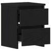 vidaXL Bedside Cabinets 2 pcs Black 30x30x40 cm Engineered Wood
