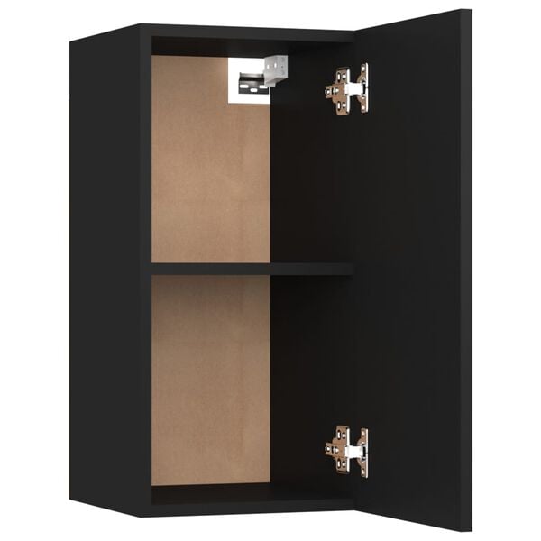 vidaXL TV Cabinets 2 pcs Black 30.5x30x60 cm Engineered Wood