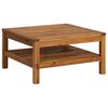vidaXL 6 Piece Garden Lounge Set with Cream Cushion Solid Acacia Wood