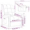 vidaXL Recliner Chair Taupe Fabric
