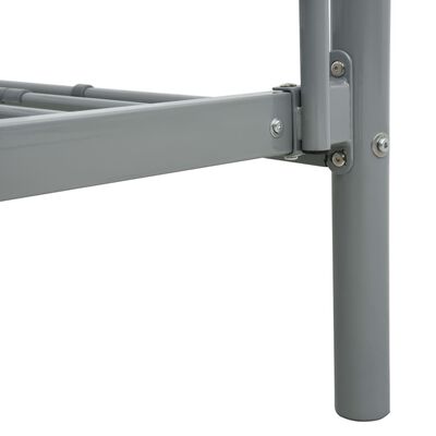 vidaXL Bunk Bed without Mattress Grey Metal 90x200 cm, grey vidaXL Bunk Bed without Mattress Grey Metal 90x200 cm