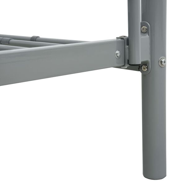 vidaXL Bunk Bed without Mattress Grey Metal 90x200 cm