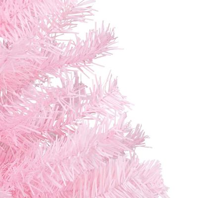 vidaXL Artificial Pre-lit Christmas Tree with Ball Set Pink 150 cm PVC, pink vidaXL Artificial Pre-lit Christmas Tree with Ball Set Pink 150 cm PVC