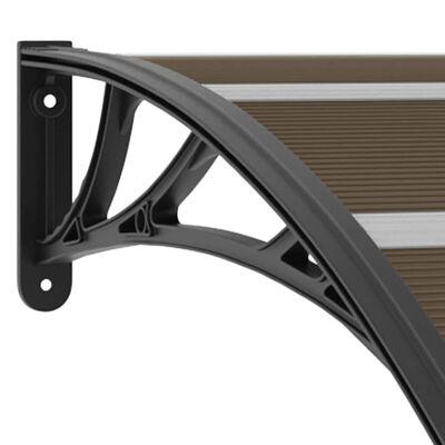 vidaXL Door Canopy Black 120x100 cm PC, brown and black vidaXL Door Canopy Black 120x100 cm PC