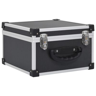vidaXL CD Case for 40 CDs Aluminium ABS Black, black vidaXL CD Case for 40 CDs Aluminium ABS Black