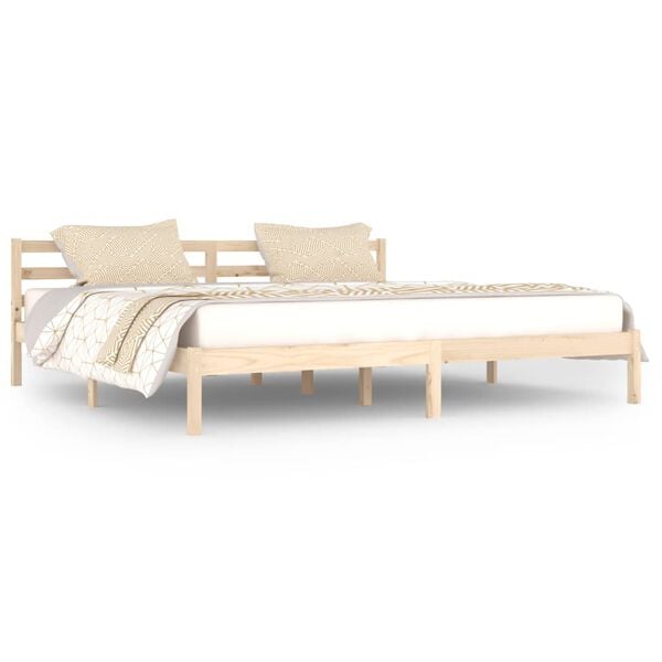 vidaXL Bed Frame without Mattress Solid Wood Pine 200x200cm
