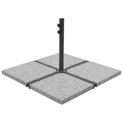 vidaXL Umbrella Weight Plates 4 pcs Grey Granite Square 100 kg,  vidaXL Umbrella Weight Plates 4 pcs Grey Granite Square 100 kg
