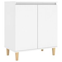 vidaXL Sideboard with Solid Wood Legs White 60x35x70 cm Engineered Wood, white vidaXL Sideboard with Solid Wood Legs White 60x35x70 cm Engineered Wood