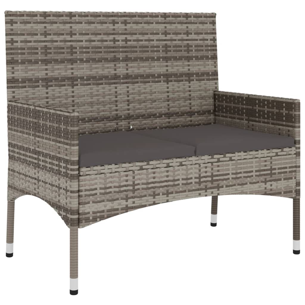 Poly rattan garden bench on sale