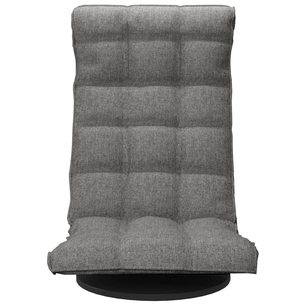 vidaXL Swivel Floor Chair Light Grey Fabric