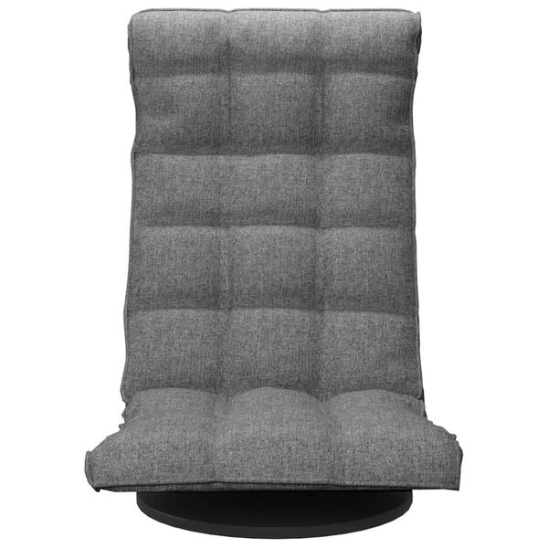 vidaXL Swivel Floor Chair Light Grey Fabric