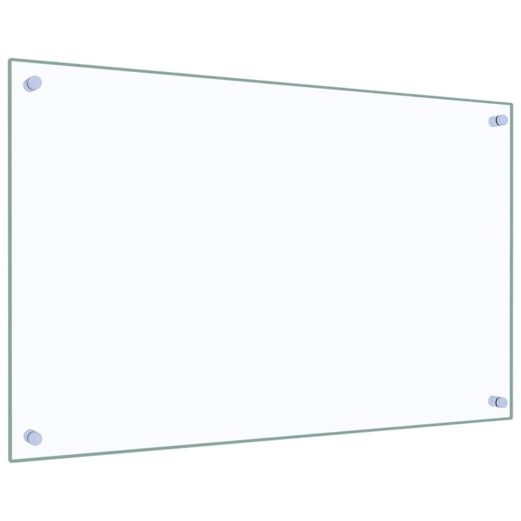 vidaXL Kitchen Backsplash Transparent 80 x 50 cm Tempered Glass