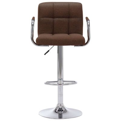 vidaXL Bar Stools 2 pcs Brown Fabric, brown vidaXL Bar Stools 2 pcs Brown Fabric