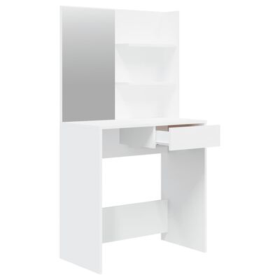 vidaXL Dressing Table with Mirror White 74.5x40x141 cm, white vidaXL Dressing Table with Mirror White 74.5x40x141 cm