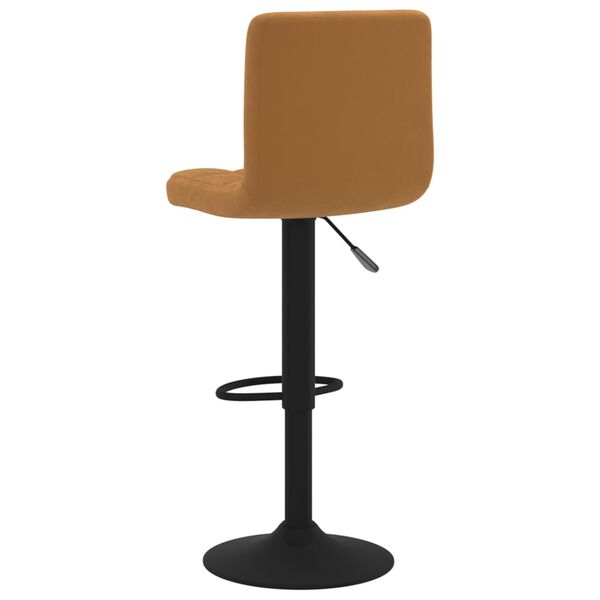 vidaXL Bar Stools 2 pcs Brown Velvet