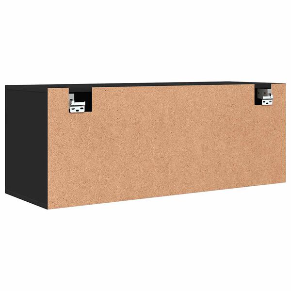 vidaXL Wall Shoe Cabinet Black 100x35x38 cm Engineered Wood