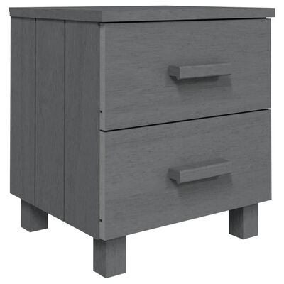 vidaXL Bedside Cabinets HAMAR 2 pcs Dark Grey 40x35x44.5 cm Solid Wood, dark grey vidaXL Bedside Cabinets HAMAR 2 pcs Dark Grey 40x35x44.5 cm Solid Wood