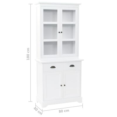 vidaXL Welsh Dresser with 4 Doors MDF and Pinewood 80x40x180 cm,  vidaXL Welsh Dresser with 4 Doors MDF and Pinewood 80x40x180 cm