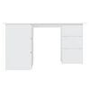 vidaXL Corner Desk White 145x100x76 cm Engineered Wood