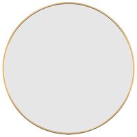 vidaXL Wall Mirror Gold Ø 50 cm Round