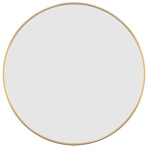 vidaXL Wall Mirror Gold Ø 50 cm Round
