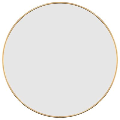 vidaXL Wall Mirror Gold Ø 50 cm Round, gold vidaXL Wall Mirror Gold Ø 50 cm Round