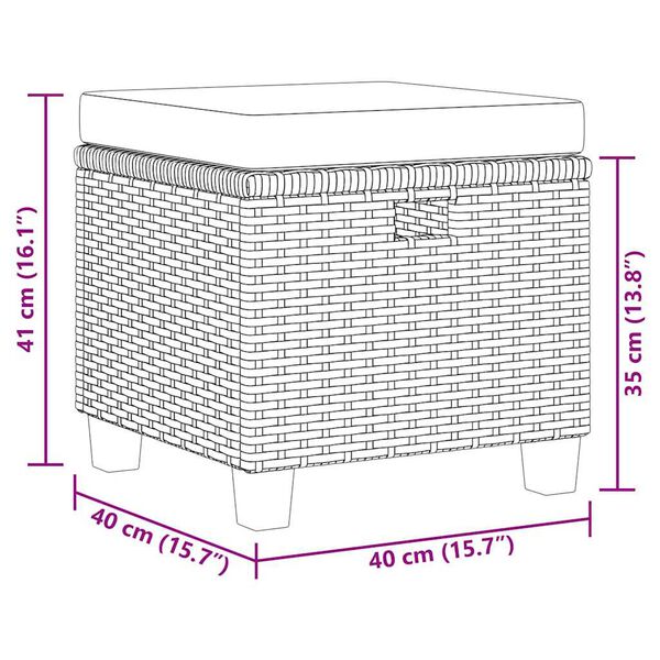 vidaXL 6 Piece Garden Sofa Set with Cushions Poly Rattan Dark Grey