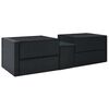 vidaXL 5 Piece Garden Lounge Set with Cushions Poly Rattan Black