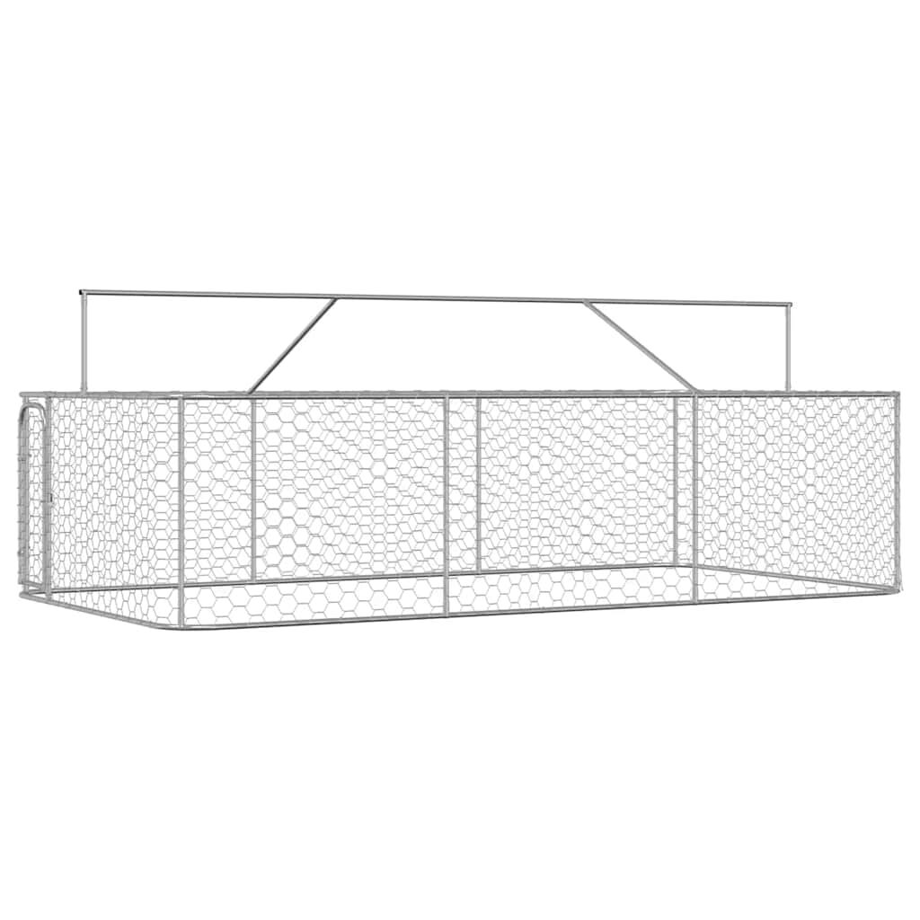 vidaXL Outdoor Dog Kennel with Roof 400x200x150 cm