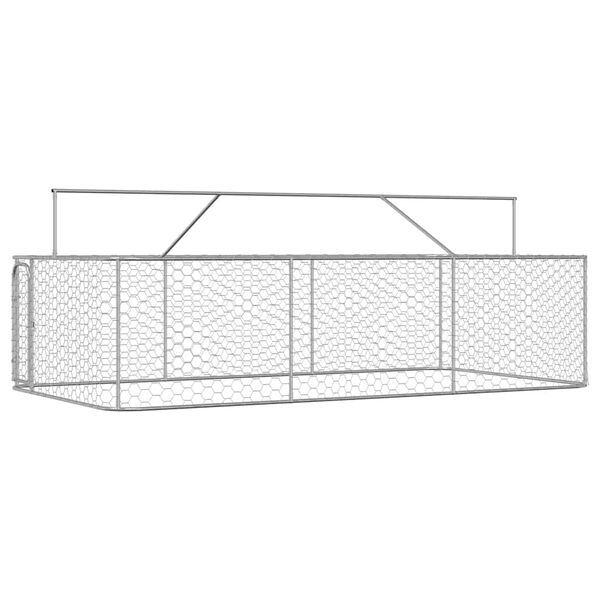 vidaXL Outdoor Dog Kennel with Roof 400x200x150 cm