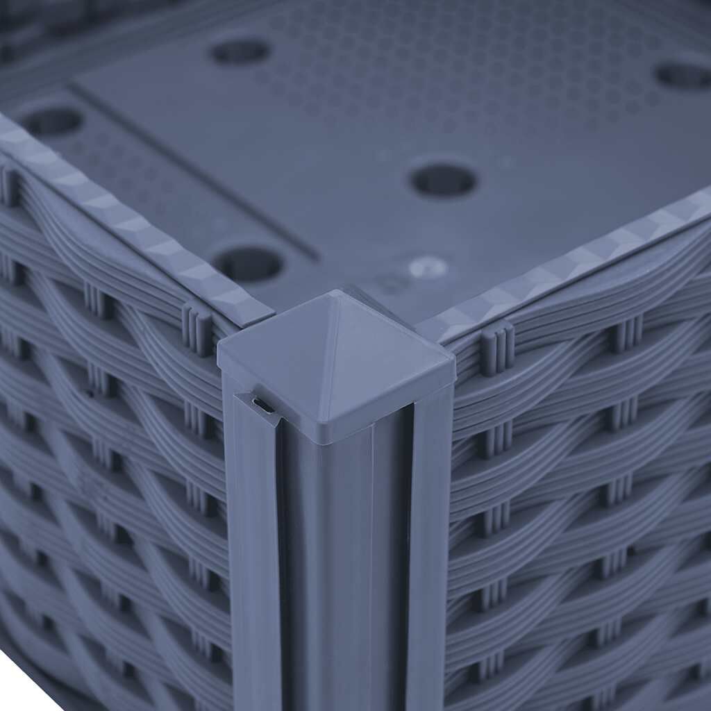 vidaXL Raised Bed 40x40x38 cm Polypropylene, blue grey vidaXL Raised Bed 40x40x38 cm Polypropylene