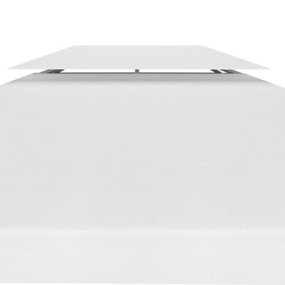 vidaXL 2-Tier Gazebo Top Cover 310 g/m² 3x3 m White