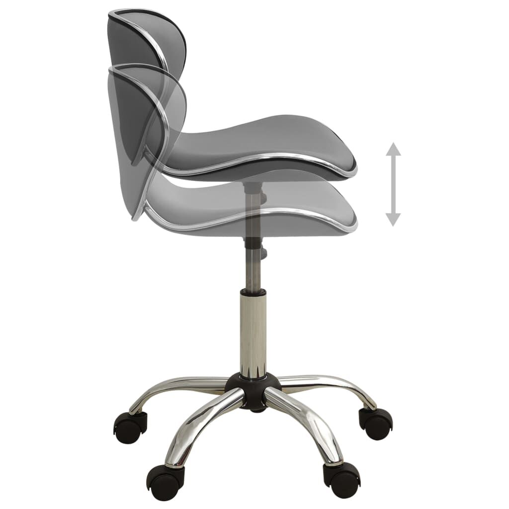 vidaXL Salon Spa Stool Grey Faux Leather
