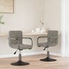 vidaXL Swivel Dining Chairs 2 pcs Light Grey Velvet
