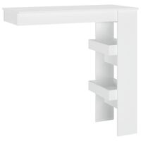vidaXL Wall Bar Table White 102x45x103.5 cm Engineered Wood, white vidaXL Wall Bar Table White 102x45x103.5 cm Engineered Wood