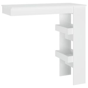 vidaXL Wall Bar Table White 102x45x103.5 cm Engineered Wood