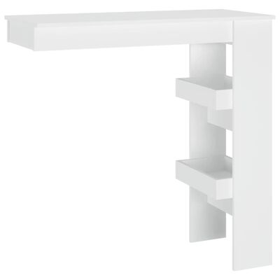 vidaXL Wall Bar Table White 102x45x103.5 cm Engineered Wood, white vidaXL Wall Bar Table White 102x45x103.5 cm Engineered Wood