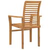 vidaXL Stacking Dining Chairs 2 pcs Solid Teak