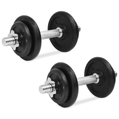 vidaXL 14 Piece Dumbbell Set 20 kg Cast Iron,  vidaXL 14 Piece Dumbbell Set 20 kg Cast Iron