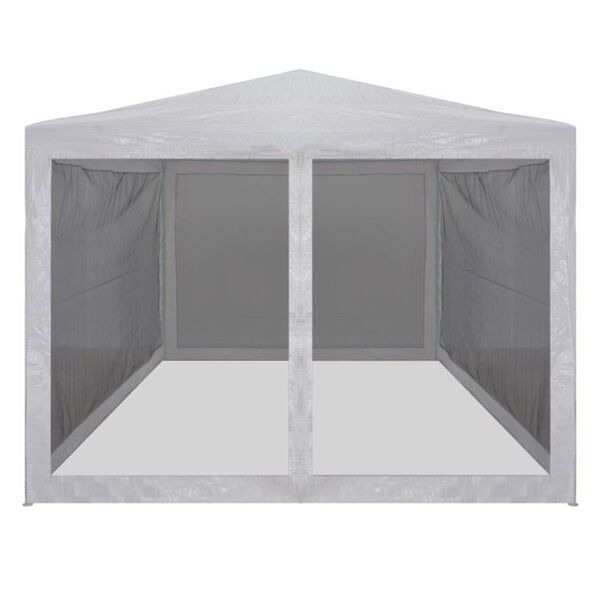 vidaXL Party Tent with 4 Mesh Sidewalls 3x3 m