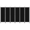 vidaXL 6-Panel Room Divider Black 300x180 cm
