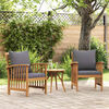 vidaXL Garden Chairs with Cushions 2 pcs Solid Acacia Wood