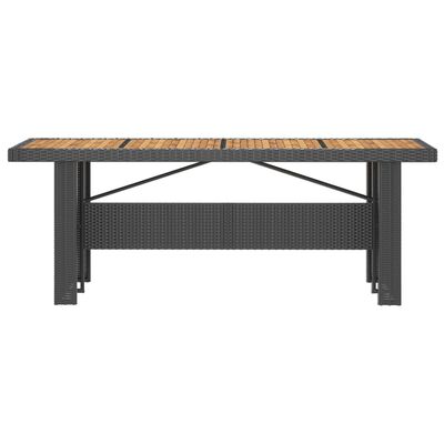 vidaXL 7 Piece Outdoor Dining Set with Cushions Poly Rattan Black, black and brown vidaXL 7 Piece Outdoor Dining Set with Cushions Poly Rattan Black