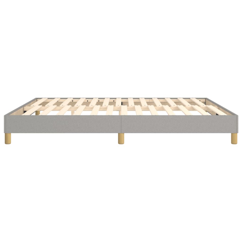 vidaXL Bed Frame without Mattress Light Grey 180x200 cm Super King Fabric