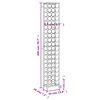 vidaXL Wine Rack for 57 Bottles Black 34x18x200 cm Wrought Iron