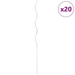 vidaXL 20 pcs Spiral Plant Supports 110 cm Galvanised Steel